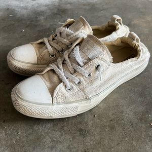 Women’s Converse Elastic Back Sneakers In Beige